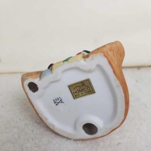 Teddy Bear Christmas Figures Taiwan #5251 1980s HOMCO porcelain pair - Picture 11 of 13